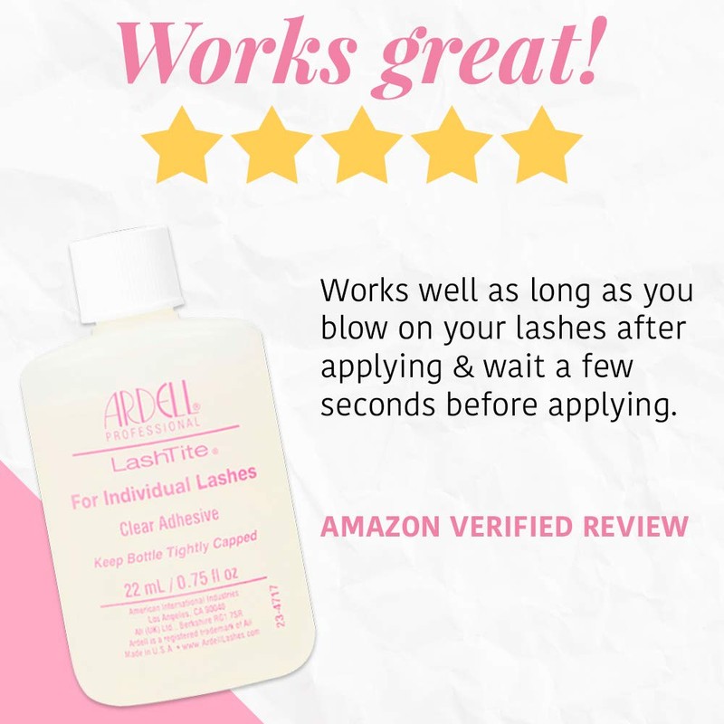 Ardell LashTite Lash Adhesive Clear for Individual Lashes, 0.75 oz