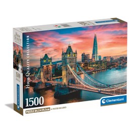 Clementoni Jigsaw Puzzle Collection - London Twilight 1500 Pieces - Poster Included, Puzzle For Adults 14-99 Years, Gift For Men/Women, City, London, Uk, Made In Italy, 31715