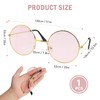 Dumhuts Women's sunglasses, hippie glasses, round pink accessories for fancy