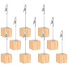 Wooden Memo Clips Holder, 10Pcs Lightweight Photo Memo Clips with