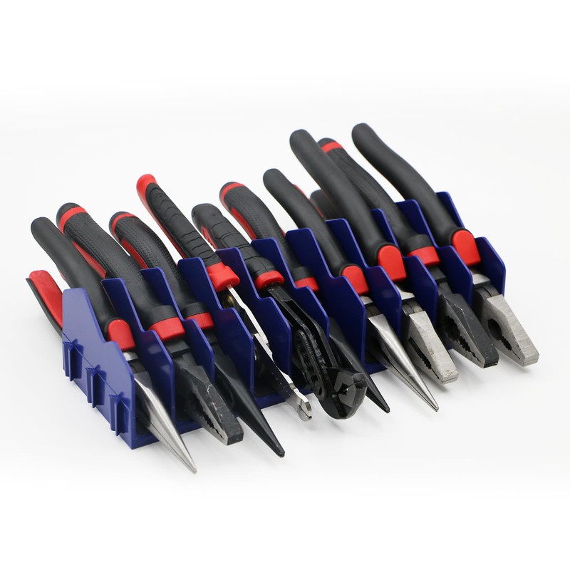 HGSKEO 10-Slot Heavy-Duty Plastic Tool Pliers Organizer Rack, 2-Pack with