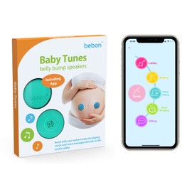 Baby-Bump Headphones – Plays and Shares Music, Sound and Voices to The Womb – Premium Baby Bump Speaker System – Including bebon Tunes APP (iOS and Android) (Teal)