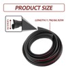 1.7M/ 5.6Ft Front Rear Windshield Cowl Rubber Seal Strip, Black