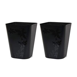 Mintra Home Trash Bins (Black, 12 Liter (3 Gallon) - 2 Pack)