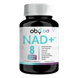 Oby Nad+ Resveratrol Potenciado 8 Ingred Nicotinamida Ribosa Sabor Sin sabor