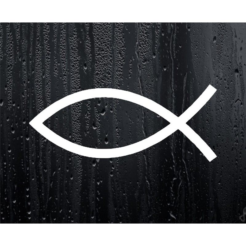 Car Sticker Jesus Ichthys Fish Christian Symbol Religious Window Bumper