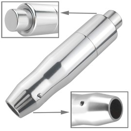 Lunsom Button Shift Knob Aluminum Shift Lever Metal Shift Knob for Auto Car (Silver)