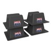 USA Made BULLKE 4 Pack Mini Rooftop Pipe Support - 6" x 6" x 3" - 300 lbs Capacity - UV Resistant - Strong, Durable Roof Pipe Supports for Conduit, Rubber, PVC, Metal Pipes - Universal Fit