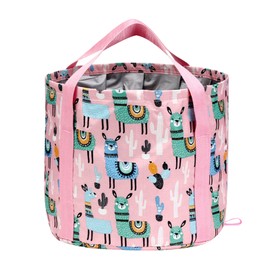 Collapsible Foot Soaking Bucket Portable Travel Foot Bathtub Collapsible Water Bucket for Travel/Fishing/Camping (Pink)