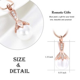 memorial jewelry Cremation Jewellery for Ashes Pearl Urn Necklace Jewellery Ash Holder for Women Ash Keepsake, Stainless Steel, No Gemstone
