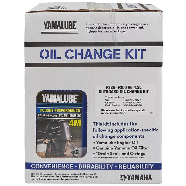 YAMAHA F225-300 4.2L V6 Outboard Oil Change Kit 4M 10W30
