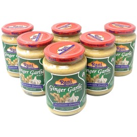 Rani Ginger Garlic Cooking Paste 26.5oz (750g) Glass Jar, Pack of 5+1 FREE ~ Vegan | Gluten Free | NON-GMO | No Colors | Indian Origin