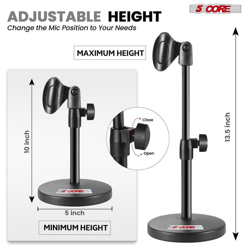 5Core 3n1 Mic Stand Desk Adjustable Table Microphone Stands w