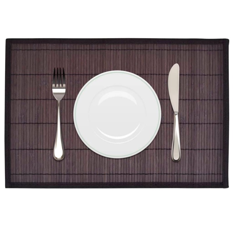 vidaXL 6 Bamboo Placemats Kitchen Dining Room Oriental Coaster Table