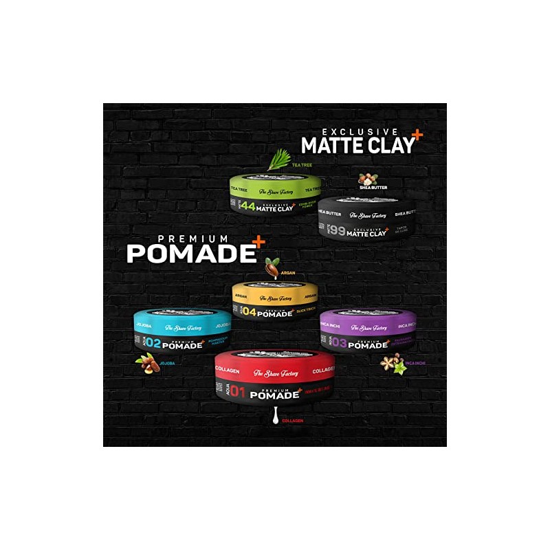 the shave factory Premium Pomade 150ml 03 Fauxhawk Extravaganza with