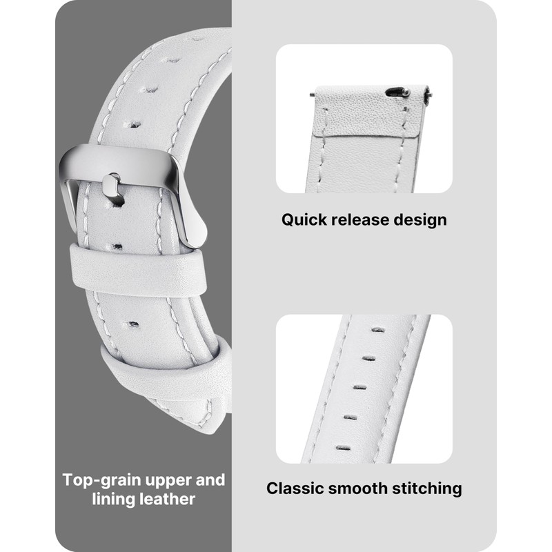 Fullmosa Axus 12 Colours Watch Strap, Leather Replacement Watch Strap