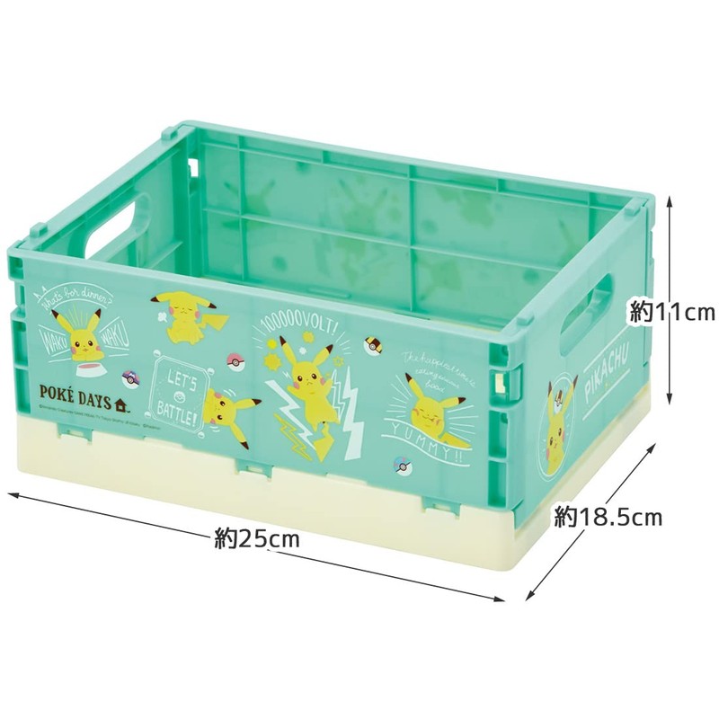 Skater CTO1-A Storage Box, Foldable, Storage Container Box, S, Pokémon,