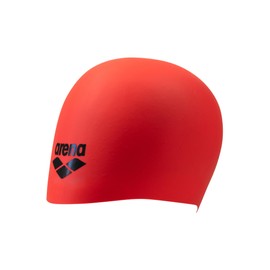 Arena Unisex Long Hair Silicone Swim Cap Comfortable Extra Soft High Elasticity Bathing Cap for Women and Men Everyday Use and Training, Bright Coral/Asphalt