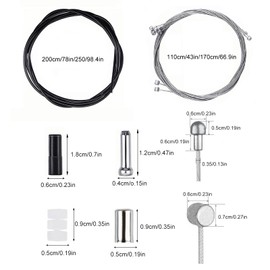 Universal Bike Inner Brake Cable Housing Kit, 4PCS Universal Bicycle Change Cable Kit, Bicycle Cycling Shifter Cable Housing Kit for Mountain Road Bike Repair(Black)