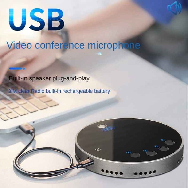 eppfun SK001 MAX Bluetooth Speakerphone with Mic, 360° Voice Coverage