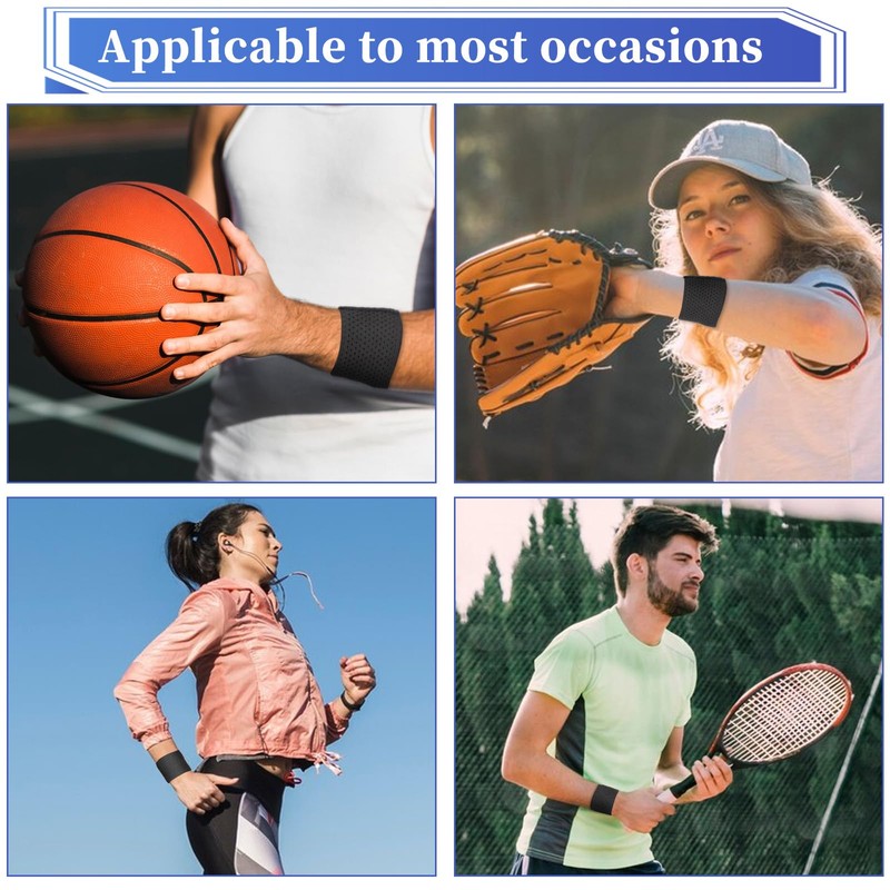 Pack of 2 Wrist Bandages Tennis Elastic Wrist Support Wrist