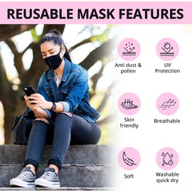 ROYALZE 20PCS Light Weight Unisex Adult Fashion Face Covering, Reusable, Dust Proof, Washable, Cool Mixed Colors
