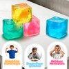 Ice Cube Stress Ball, 4PCS Dinosaur Squishy Squeeze Toys for