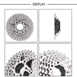 Alomejor Bicycle Freewheel Set Steel 8-Speed 11-32T Bicycle Cassette Bicycle Replacement Accessories for Mountain Bikes