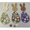 Unbranded EASTER EGG & BUNNY Die-Cut Set(12pc)Rabbi