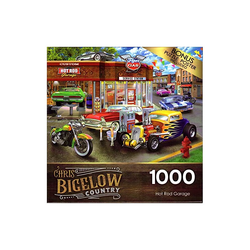 Hot Rod Garage 1000 Piece Puzzle