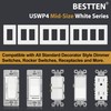 BESTTEN [10 Pack] Midsize Screwless Wall Plate, USWP4 Glossy Off