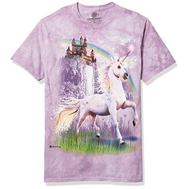 The Mountain Unicorn Castle Adult T-Shirt, Purple, Medium