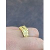 Gold Nugget Ring - Solid 925 Sterling Silver Ring -