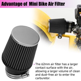 CILOYU Mini Bike Air Filter Adapter Kit Replacement for 79cc 80cc 97cc 100cc 2.5hp Engine Baja DoodleBug DB30 Motovox MBX10 MBX11 MBX12 Monster Moto MMB80 Coleman RB100 Lifan Parts