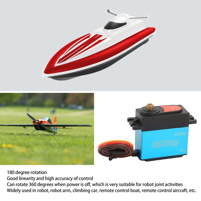 20KG RC Digital Servo 180 Degree Rotation High Speed Metal