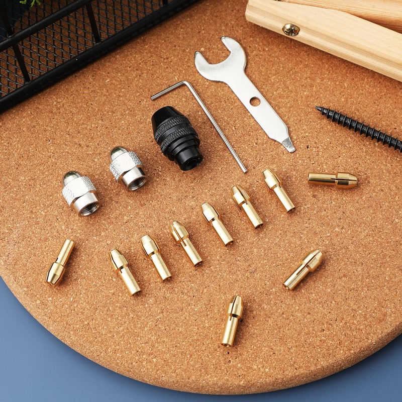 15PCS 4486 Multi Chuck Collet Set Compatible with Dremel, Keyless