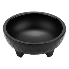 4 oz. 4" Black Break Resistant Round Molcajete Bowl, by GET MOJ-801-BK-EC (Pack of 12)