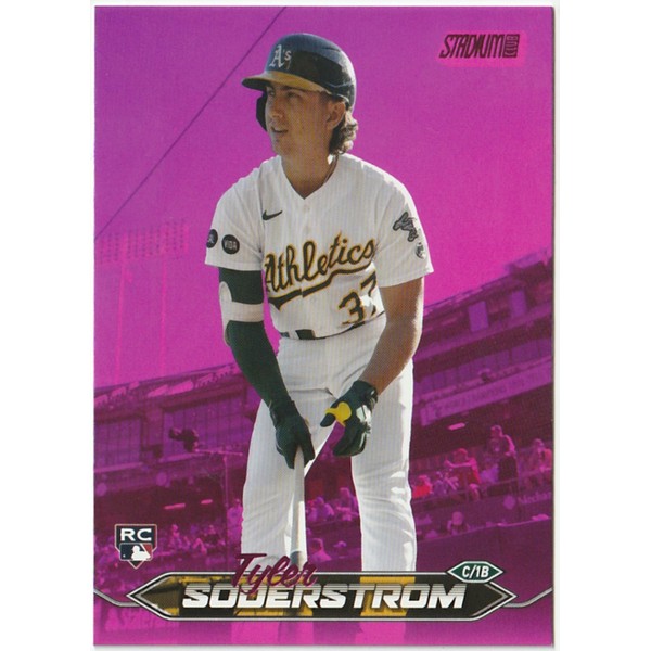 2024 Tyler Soderstrom Rookie Card Topps Stadium Club Pink Rookies