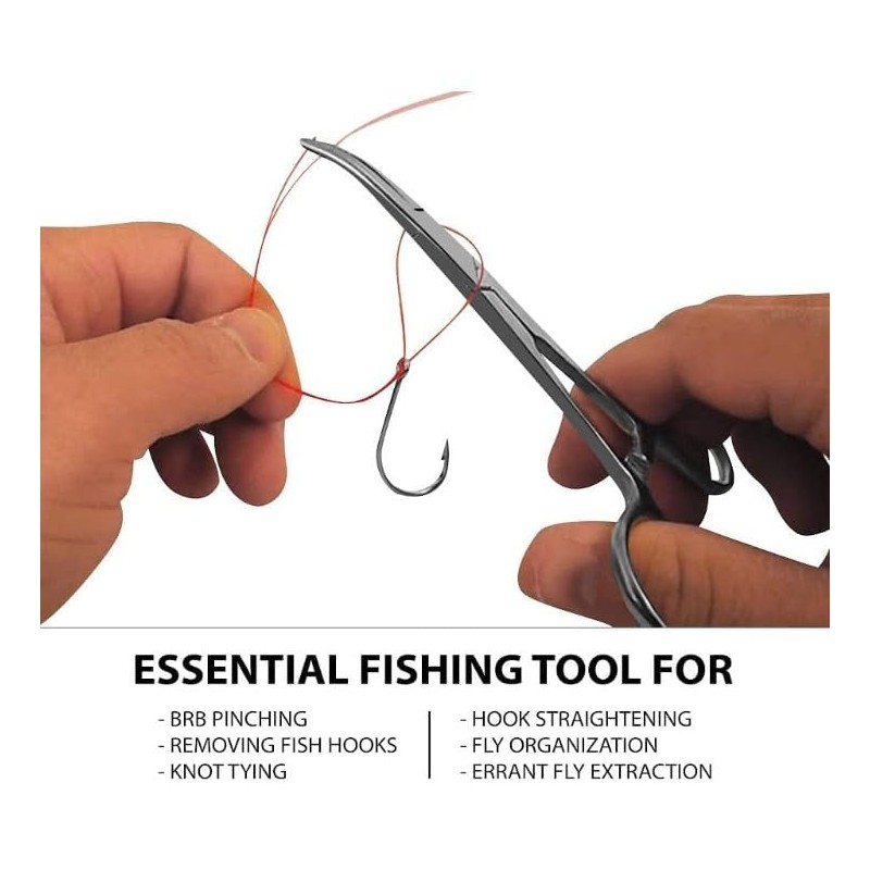 Curved Edge Surgical Forceps - 5.5 Inch Stainless Steel Hemostat