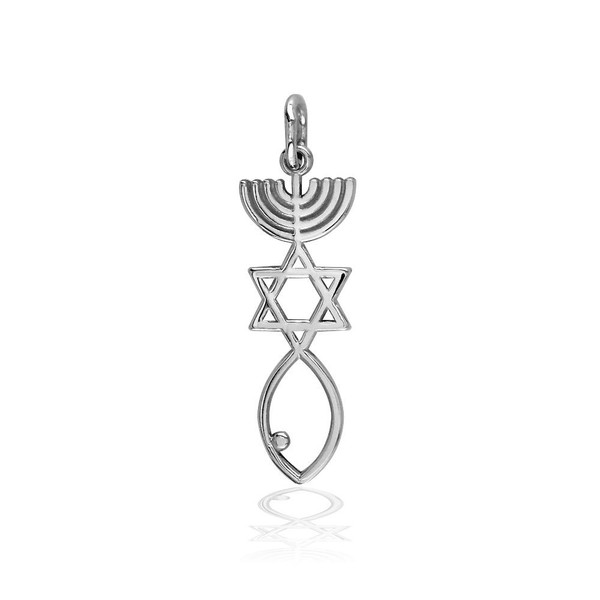 Small Messianic Seal Jewelry Charm in Sterling Silver