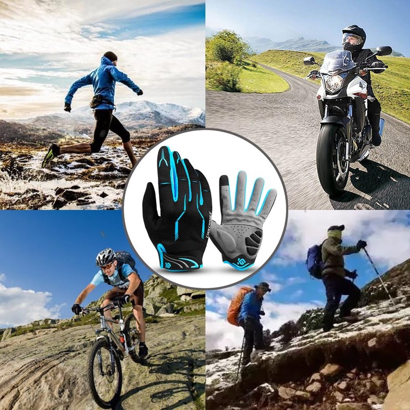 Cycling Gloves, Spring, Summer, Autumn, UV Protection, Smartphone Compatible, Breathable,