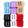 6 Pairs Car Rearview Mirror Hanging Plush Dice with Dots