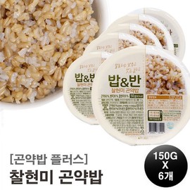 곤약 밥플러스 귀리/찰현미곤약밥150g x6개사은품증정 Konjac Rice Plus Oat/Sticky Brown Rice Konjac Rice 150g x 6 Packs Gift Promotion