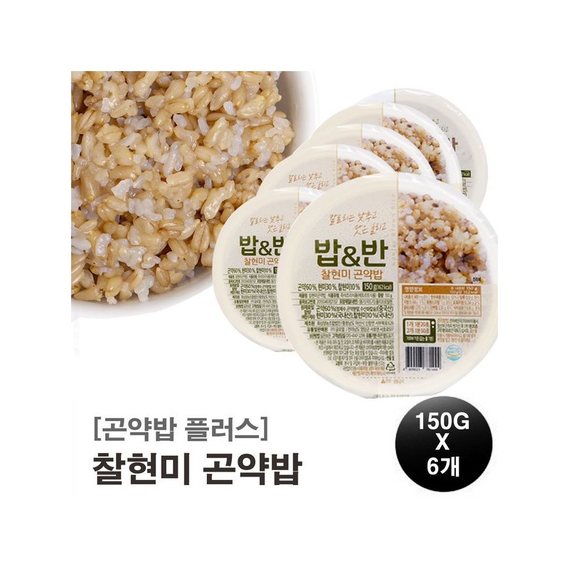 곤약 밥플러스 귀리/찰현미곤약밥150g x6개사은품증정 Konjac Rice Plus Oat/Sticky Brown Rice