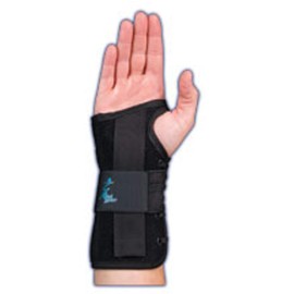 Med Spec Wrist Lacer, 8" Black - Large Right