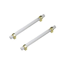 FEEIMOL Pack of 2 Acrylic Cabinet Handles, Transparent Drawer Handles, Furniture Knobs, Kitchen Door Handles, Modern Bar Handles, Door Knobs, Handles for Kitchen Cabinets, Pull Handle, 160 mm