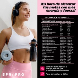 **BPN Pro Multi Plus Woman Multivitamínico para Mujer** | Vitaminas, Cúrcuma, Colágeno, Ácido Fólico, Maca, Vinagre de Sidra de Manzana, Biotina, Vitamina C, Jengibre y Pimienta | 180 Cápsulas para Salud Integral