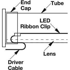 Closet Rod with LED Complete Kit, Polished Chrome (18")