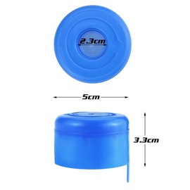 100 Pack Water Bottle Caps,3 & 5 Gallon Anti-Spill Water Jug Caps,55mm Replacement Water Bottles Snap On Caps for Water Dispenser Jugs Water Containers(Blue)