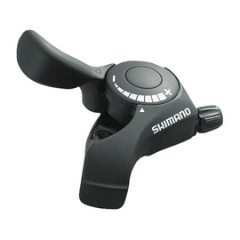 SHIMANO Unisex – Erwachsene Tourney Daumenschaltung, Schwarz, 3-Fach (Mikroraster)